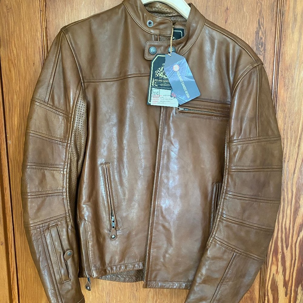 BRAND NEW Roland Sands Ronin Leather motorcycle Jacket SMALL